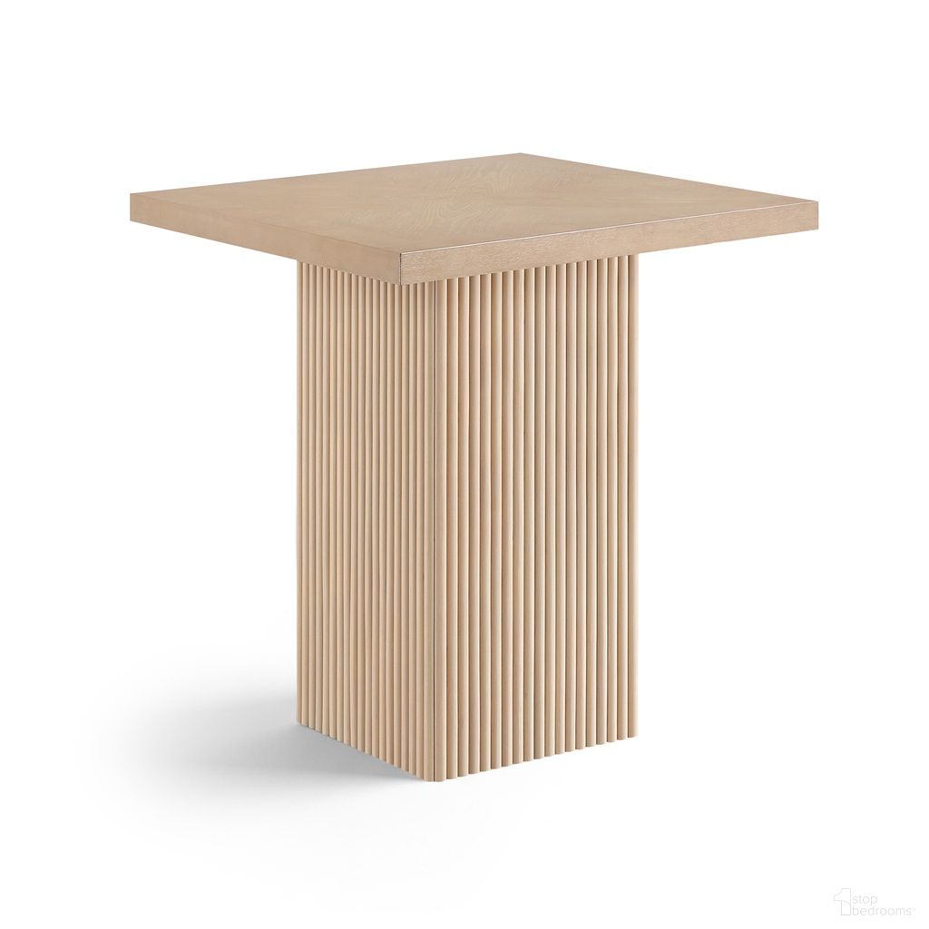 The appearance of Belinda Oak Veneer and Solid Wood Counter Height Table In Natural designed by Meridian in the modern / contemporary interior design. This natural piece of furniture  was selected by 1StopBedrooms from Belinda Collection to add a touch of cosiness and style into your home. Sku: 750Oak-T Box 1/2 (Top);750Oak-T Box 2/2 (Base). Table Base Style: Pedestal. Table Top Shape: Square. Size: 32" x 32". Material: Oak Veneer.