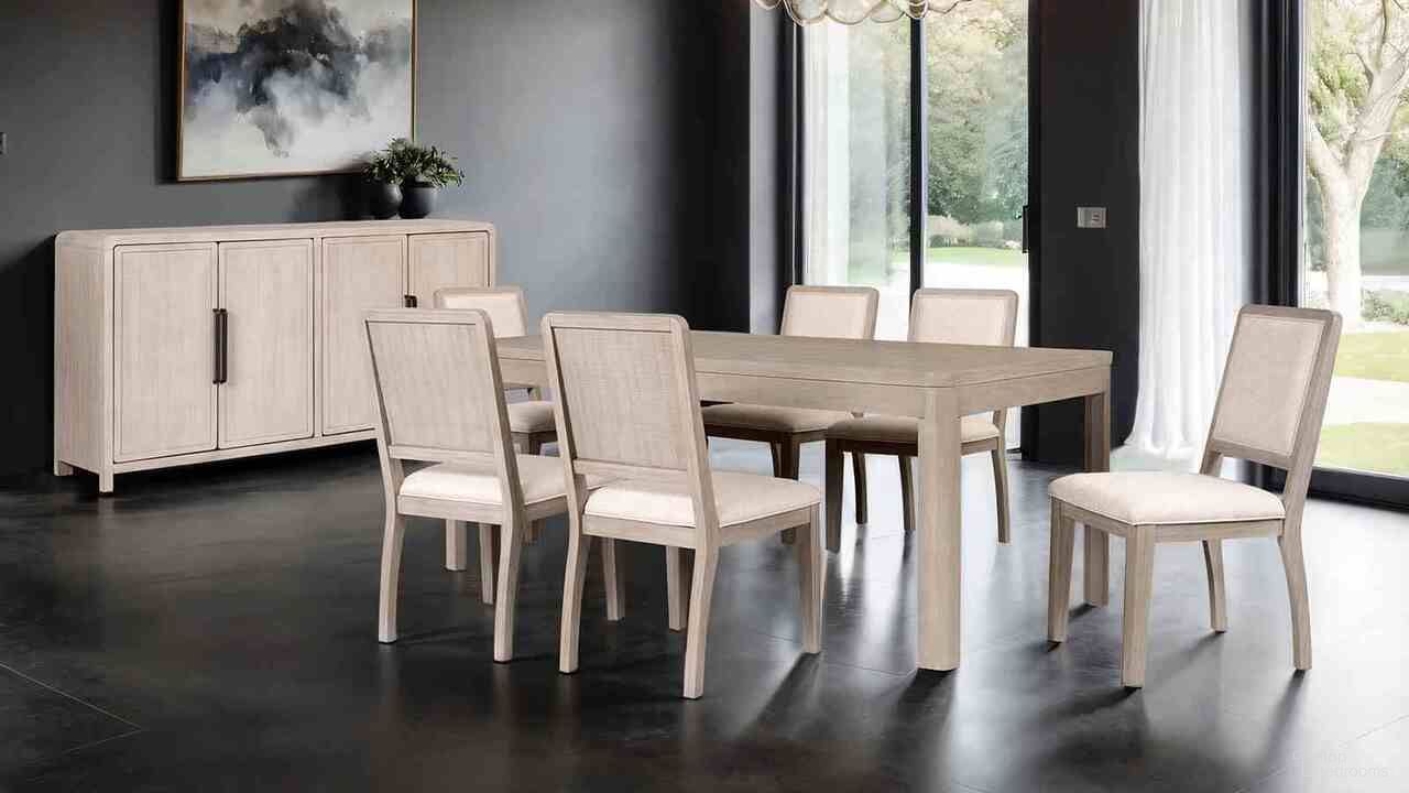 The appearance of Belize Rectangular Dining Room Set In Natural Oak designed by Furniture of America in the modern / contemporary interior design. This natural oak piece of furniture was selected by 1StopBedrooms from Belize Collection to add a touch of cosiness and style into your home. Sku: FM39016AK-T;FM39016AK-SC-2PK. Table Top Shape: Rectangular. Material: Engineered Wood. Size: 40" x 78".