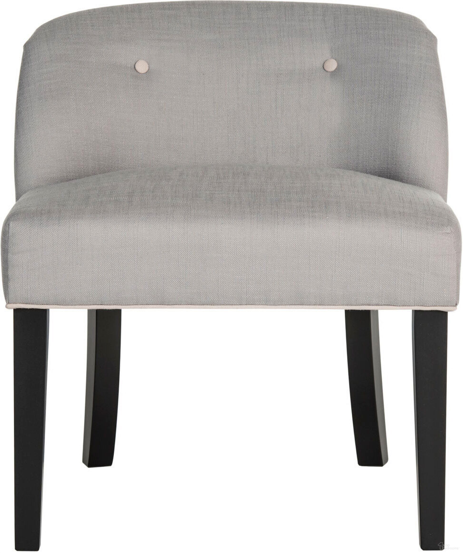 The appearance of Bell Gray and Taupe Vanity Chair designed by Safavieh in the transitional interior design. This black and grey piece of furniture was selected by 1StopBedrooms from Safavieh MCR Collection to add a touch of cosiness and style into your home. Sku: MCR4203B. Material: Wood.