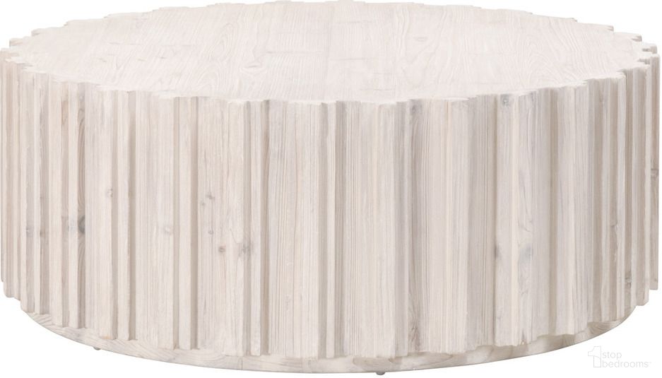 The appearance of Bella Antique Roma Coffee Table In White Wash Pine designed by Essentials For Living in the transitional interior design. This white wash pine piece of furniture  was selected by 1StopBedrooms from Bella Antique Collection to add a touch of cosiness and style into your home. Sku: 8104.WW-PNE. Material: Reclaimed Pine Wood.