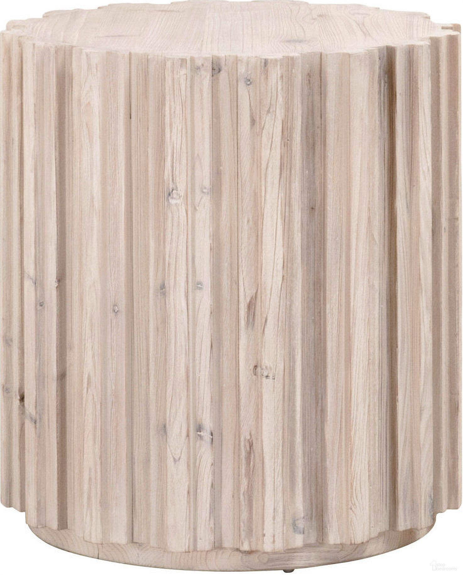 The appearance of Bella Antique Roma End Table In White Wash Pine designed by Essentials For Living in the transitional interior design. This white wash pine piece of furniture was selected by 1StopBedrooms from Bella Antique Collection to add a touch of cosiness and style into your home. Sku: 8105.WW-PNE. Material: Reclaimed Pine Wood.