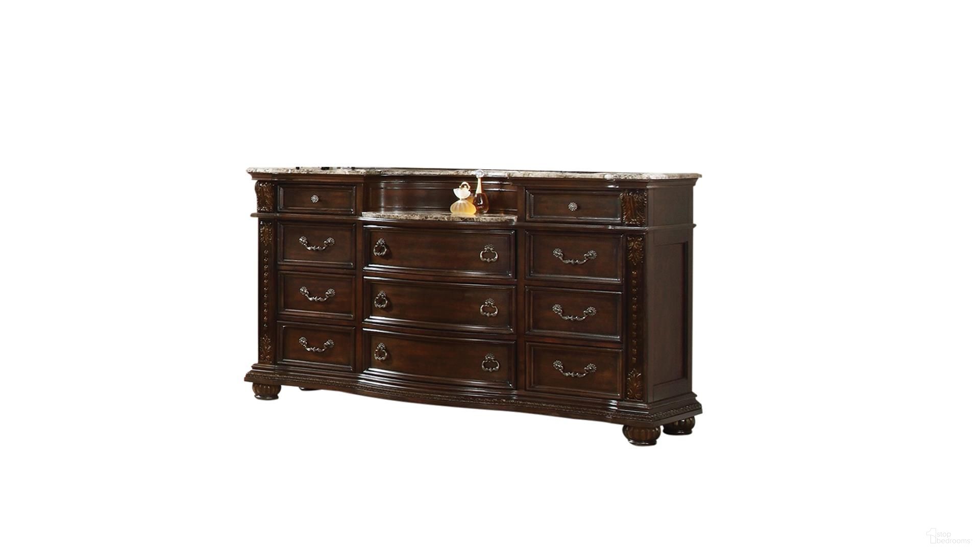 Bella Dresser In Dark Walnut