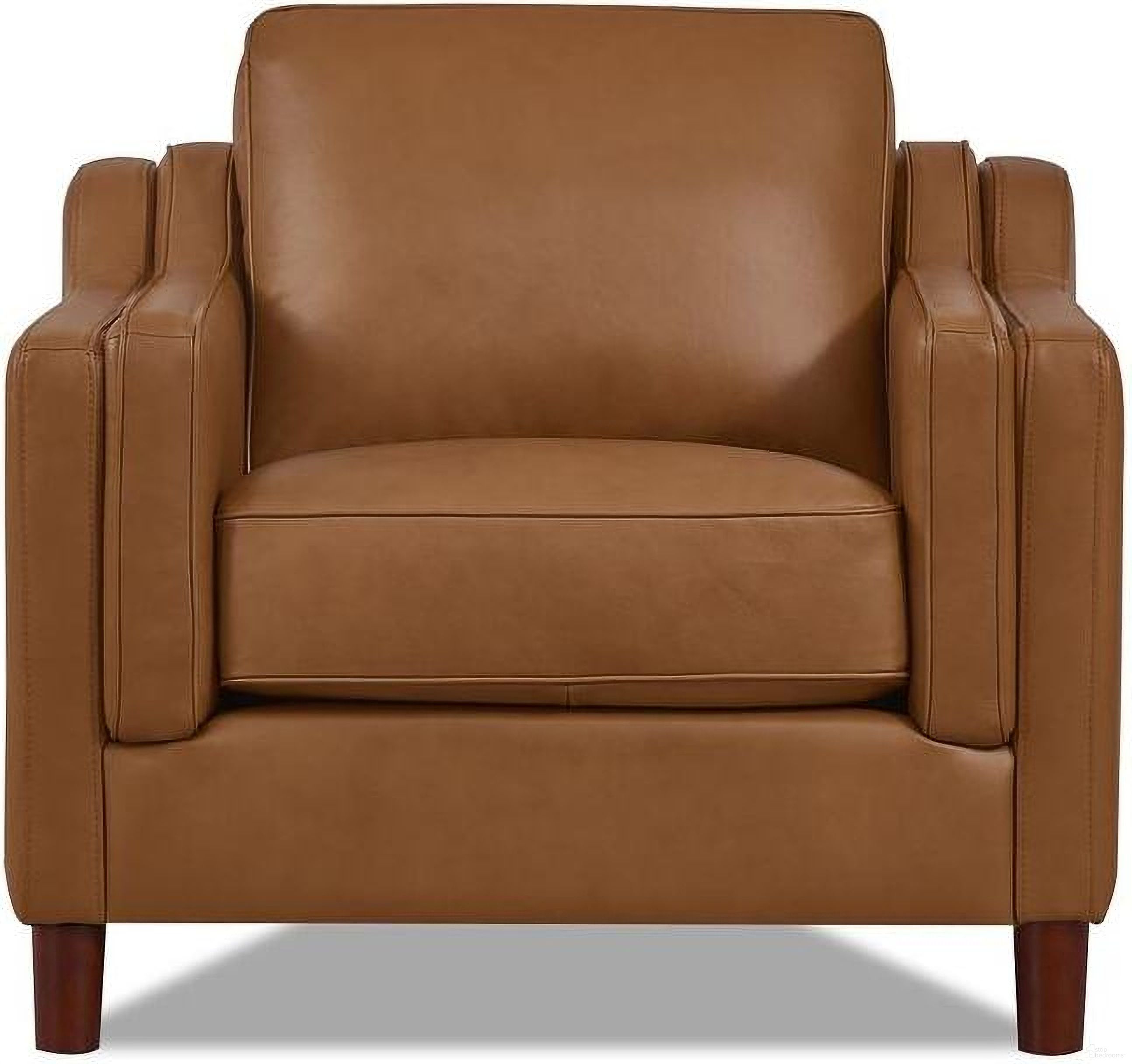 The appearance of Bella Leather Chair In Cognac designed by Hydeline in the modern / contemporary interior design. This cognac piece of furniture was selected by 1StopBedrooms from Bella Collection to add a touch of cosiness and style into your home. Sku: 69932-10V02-LS2523. Material: Leather.