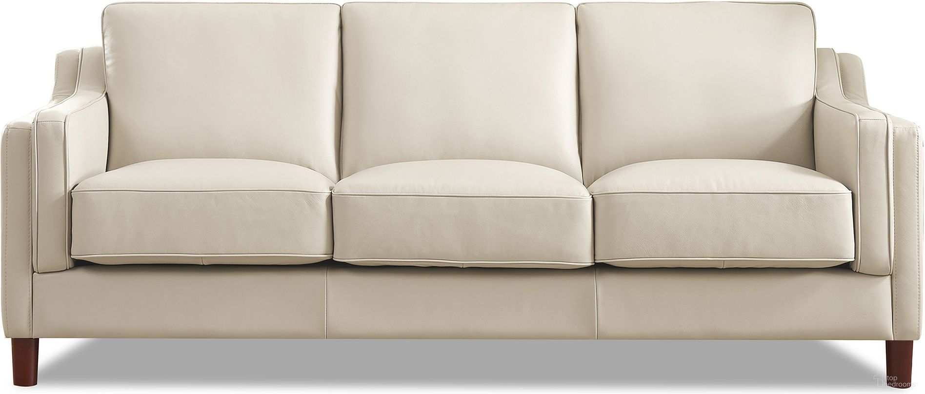 The appearance of Bella Leather Sofa In Vanilla designed by Hydeline in the modern / contemporary interior design. This vanilla piece of furniture was selected by 1StopBedrooms from Bella Collection to add a touch of cosiness and style into your home. Sku: 69932-30V02-LS2519. Material: Leather.