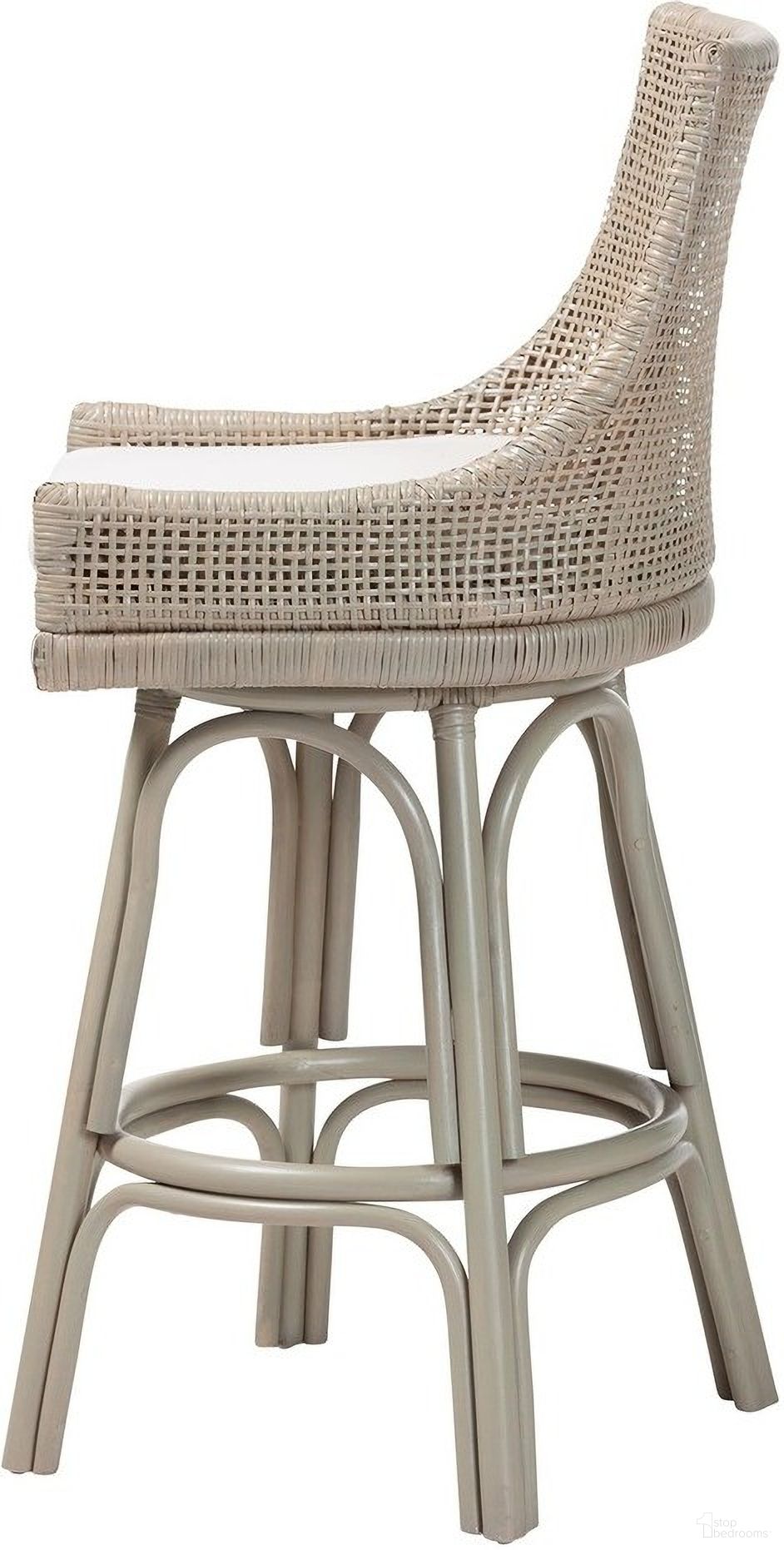 Baxton Studio Bella Swivel Bar Stool
