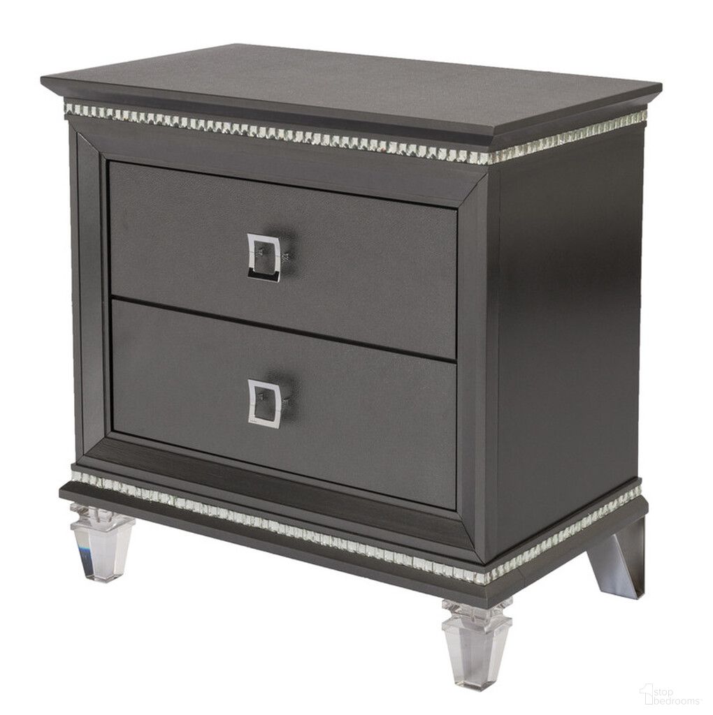 The appearance of Bellagio Lavish Bedroom Nightstand with Acrylic Legs In Dark Gray designed by Best Quality Furniture in the glam interior design. This dark gray piece of furniture was selected by 1StopBedrooms from Bellagio Collection to add a touch of cosiness and style into your home. Sku: BEL-N. Material: Acrylic.