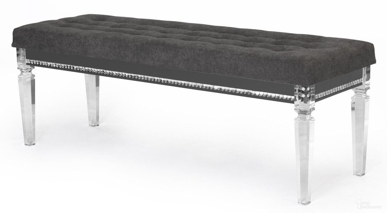 The appearance of Bellagio Lavish Bedside Bench with Acrylic Legs In Gray Velvet designed by Best Quality Furniture in the glam interior design. This gray piece of furniture was selected by 1StopBedrooms from Bellagio Collection to add a touch of cosiness and style into your home. Sku: BEL-B. Material: Acrylic.