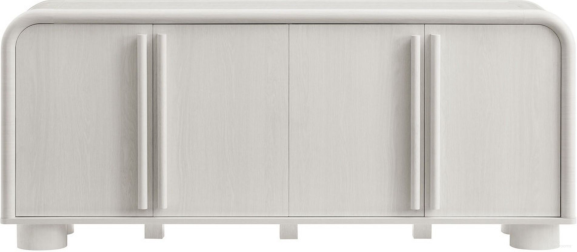 The appearance of Bellamy Curved 4-Door Sideboard Cabinet In Ash designed by Modway in the modern / contemporary interior design. This ash piece of furniture was selected by 1StopBedrooms from Bellamy Collection to add a touch of cosiness and style into your home. Sku: EEI-7315-ASH. Material: Engineered Wood.