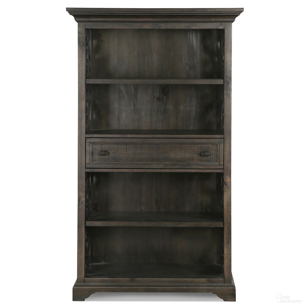 The appearance of Bellamy Bookcase In Peppercorn designed by Magnussen in the traditional interior design. This peppercorn piece of furniture was selected by 1StopBedrooms from Bellamy Collection to add a touch of cosiness and style into your home. Sku: H2491-20. Material: Pine.