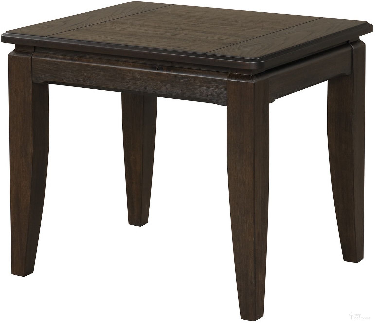 The appearance of Bellamy Lane End Table designed by Bernell in the transitional interior design. This elm piece of furniture was selected by 1StopBedrooms from Bellamy Lane Collection to add a touch of cosiness and style into your home. Sku: 1921-020. Material: Wood Veneer.