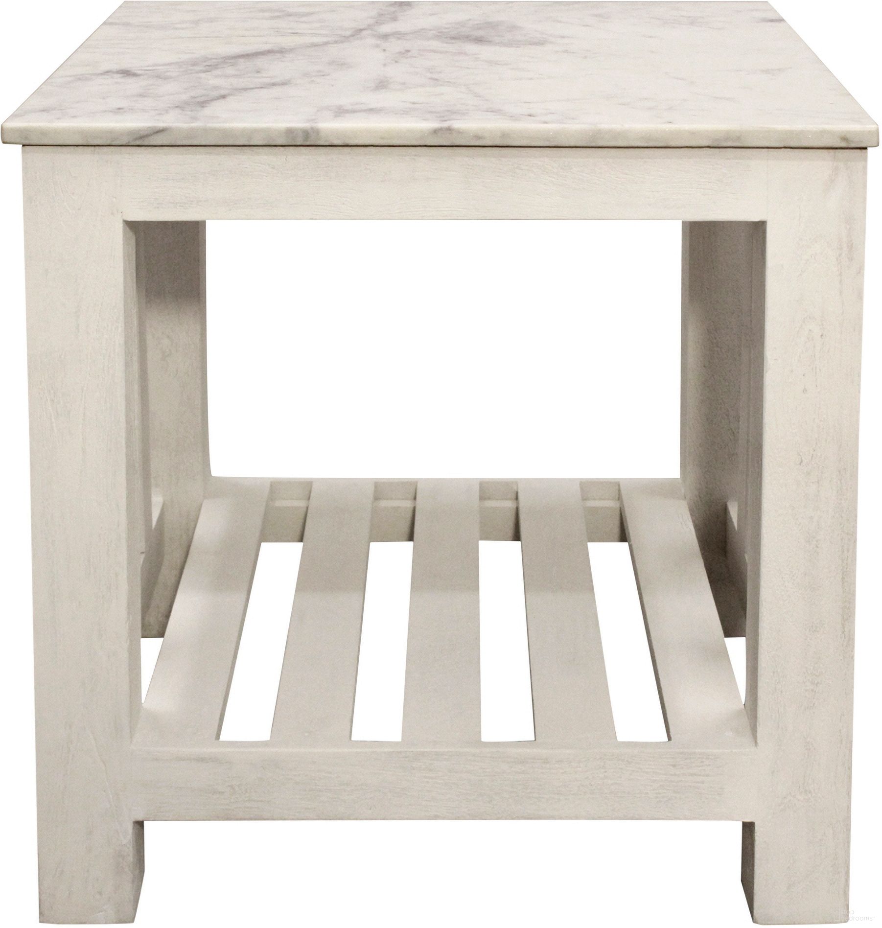 The appearance of Bellamy Marble End Table In Sur Tone designed by Moti in the country / farmhouse interior design. This sur tone piece of furniture  was selected by 1StopBedrooms from Bellamy Collection to add a touch of cosiness and style into your home. Sku: 71704001. Material: Marble.