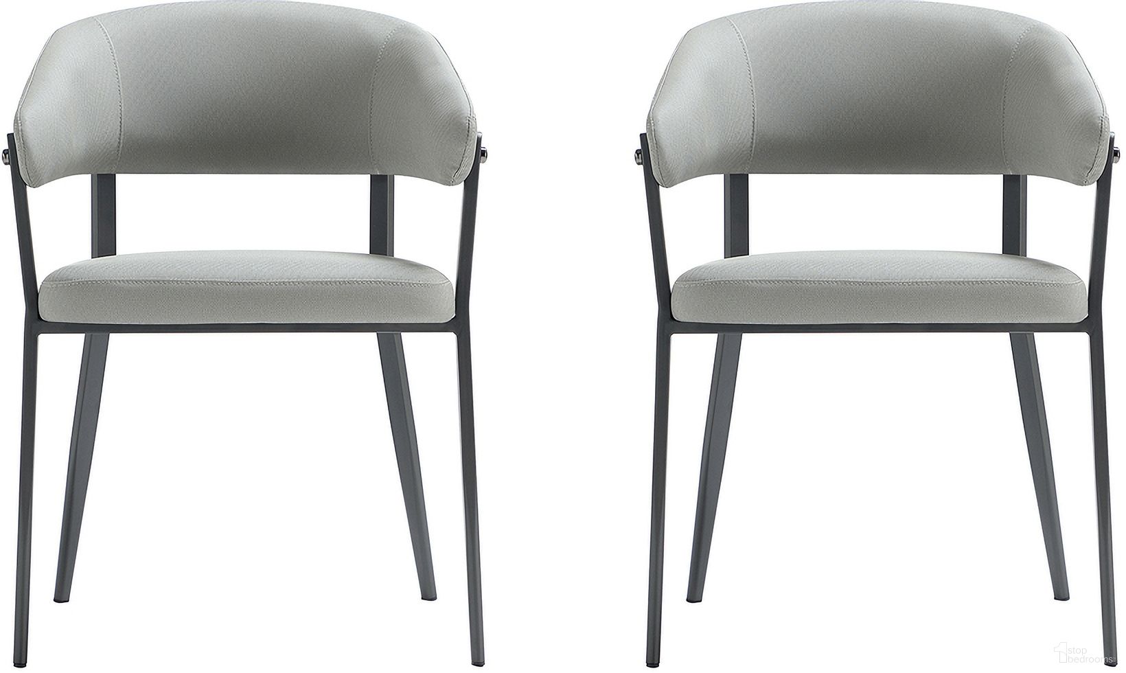 The appearance of Belle Dining Chair Set of 2 In Stone Grey designed by Manhattan Comfort in the modern / contemporary interior design. This stone grey piece of furniture was selected by 1StopBedrooms from Belle Collection to add a touch of cosiness and style into your home. Sku: DC099-GY;DC099-GY. Material: Metal. Chair Type: Arm Chair.