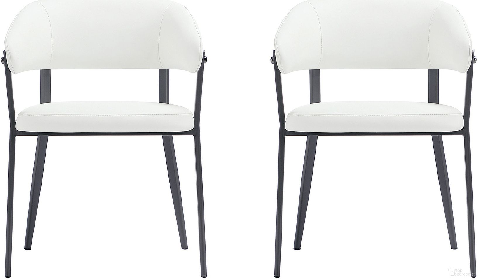 The appearance of Belle Dining Chair Set of 2 In White designed by Manhattan Comfort in the modern / contemporary interior design. This white piece of furniture was selected by 1StopBedrooms from Belle Collection to add a touch of cosiness and style into your home. Sku: DC099-WH;DC099-WH. Material: Metal. Chair Type: Arm Chair.