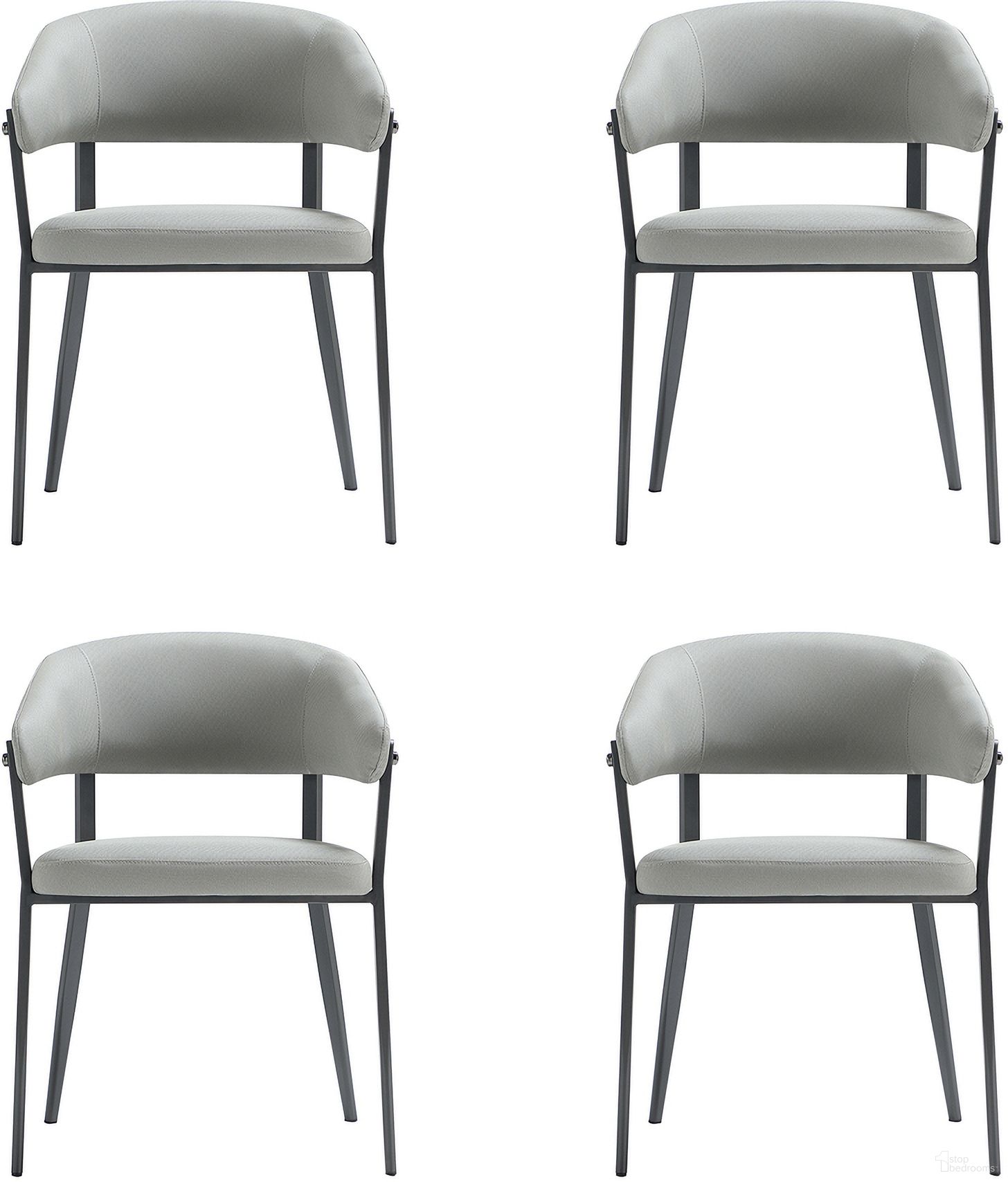 The appearance of Belle Dining Chair Set of 4 In Stone Grey designed by Manhattan Comfort in the modern / contemporary interior design. This stone grey piece of furniture was selected by 1StopBedrooms from Belle Collection to add a touch of cosiness and style into your home. Sku: DC099-GY;DC099-GY;DC099-GY;DC099-GY. Material: Metal. Chair Type: Arm Chair.