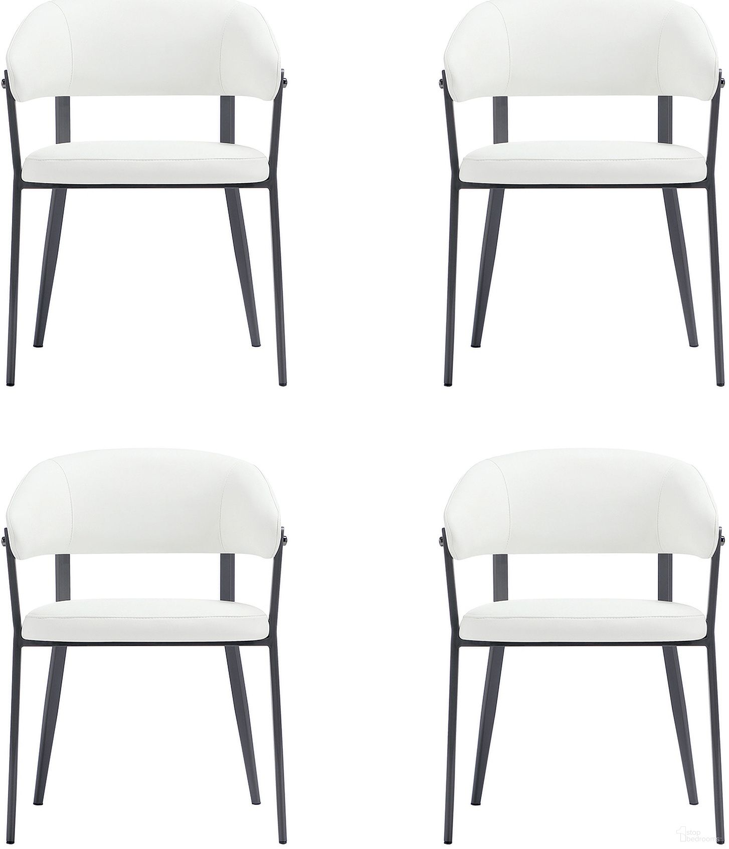 The appearance of Belle Dining Chair Set of 4 In White designed by Manhattan Comfort in the modern / contemporary interior design. This white piece of furniture was selected by 1StopBedrooms from Belle Collection to add a touch of cosiness and style into your home. Sku: DC099-WH;DC099-WH;DC099-WH;DC099-WH. Material: Metal. Chair Type: Arm Chair.