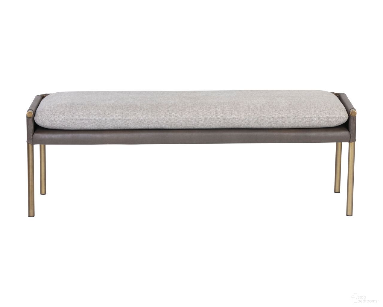 Bellevue Bench In Belfast Heather Grey and Bravo Ash