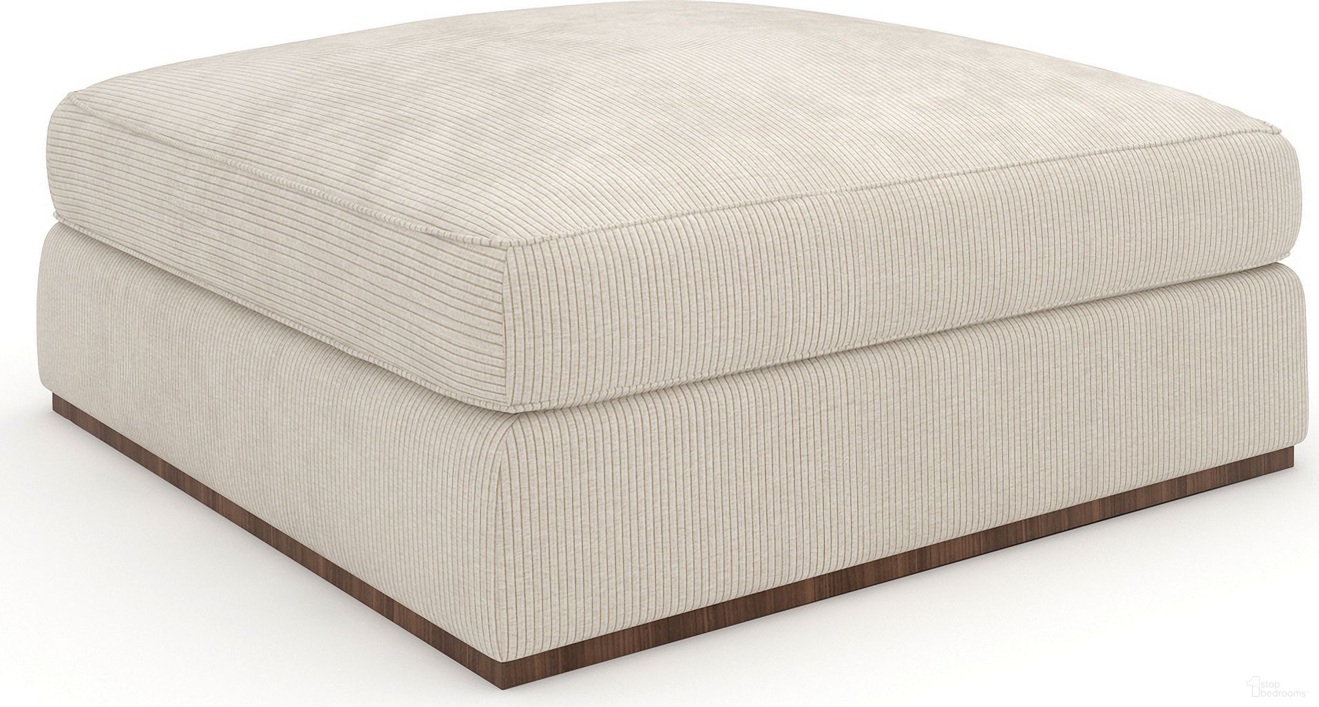 The appearance of Bello Ottoman In Cream designed by Caracole in the transitional interior design. This cream piece of furniture was selected by 1StopBedrooms from Bello Collection to add a touch of cosiness and style into your home. Sku: UPH-024-041-B. Material: Wood.