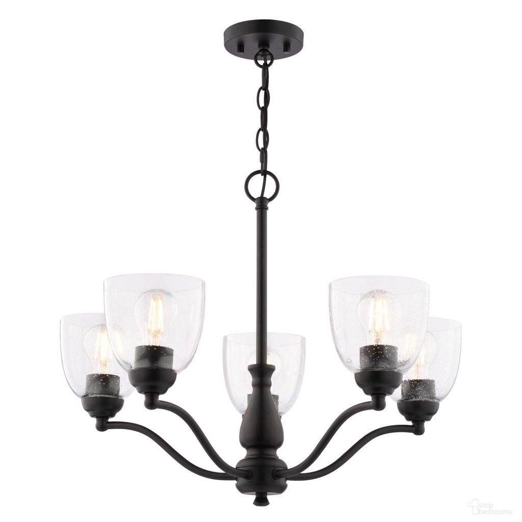 Bellwood 24.5 Inch 5 Light Chandelier In Matte Black