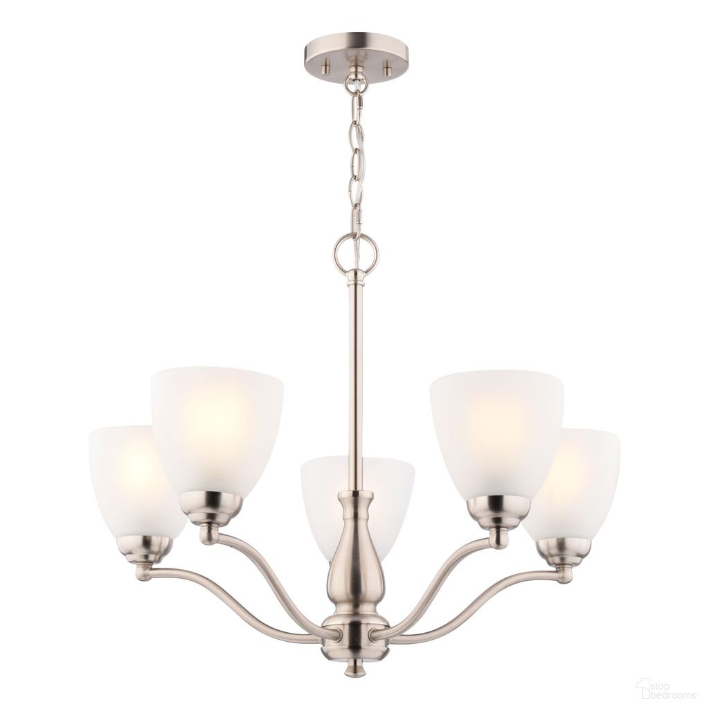 Bellwood 24.5 Inch 5 Light Chandelier In Satin Nickel