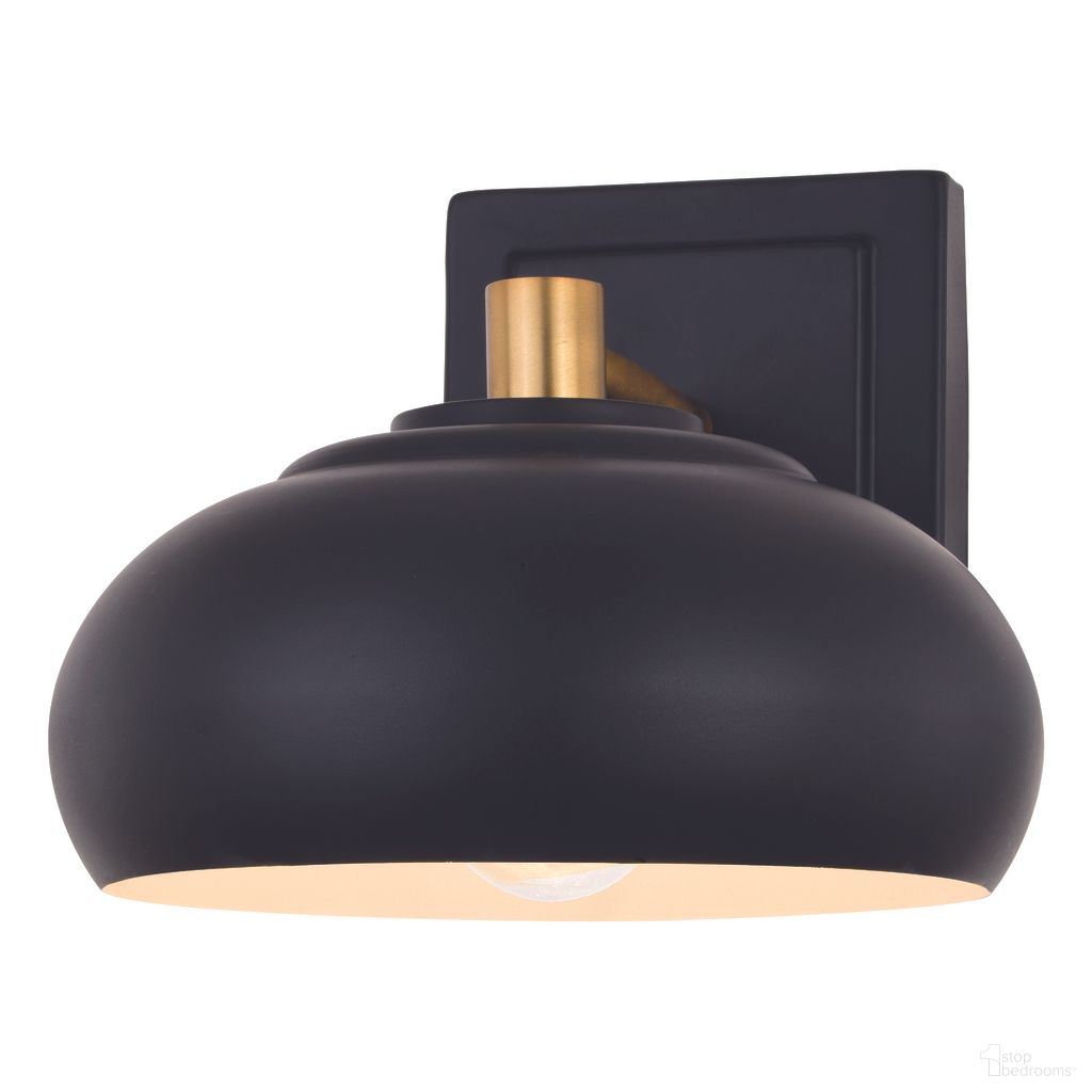 The appearance of Belmont 1 Light Wall Light In Matte Black and Satin Brass designed by Vaxcel in the modern / contemporary interior design. This matte black/satin brass piece of furniture  was selected by 1StopBedrooms from Belmont Collection to add a touch of cosiness and style into your home. Sku: W0381. Material: Steel.