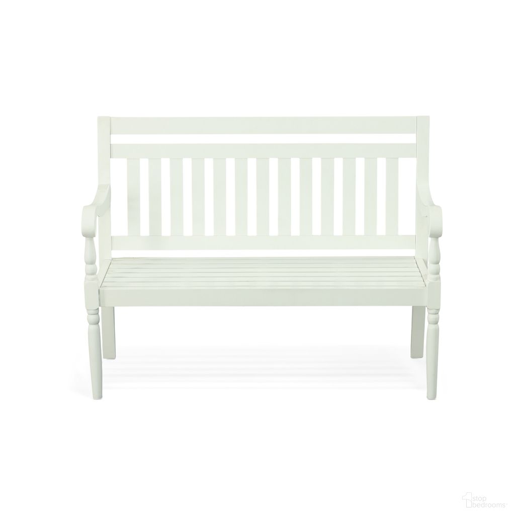 Belmont Outdoor Wooden Bench In White