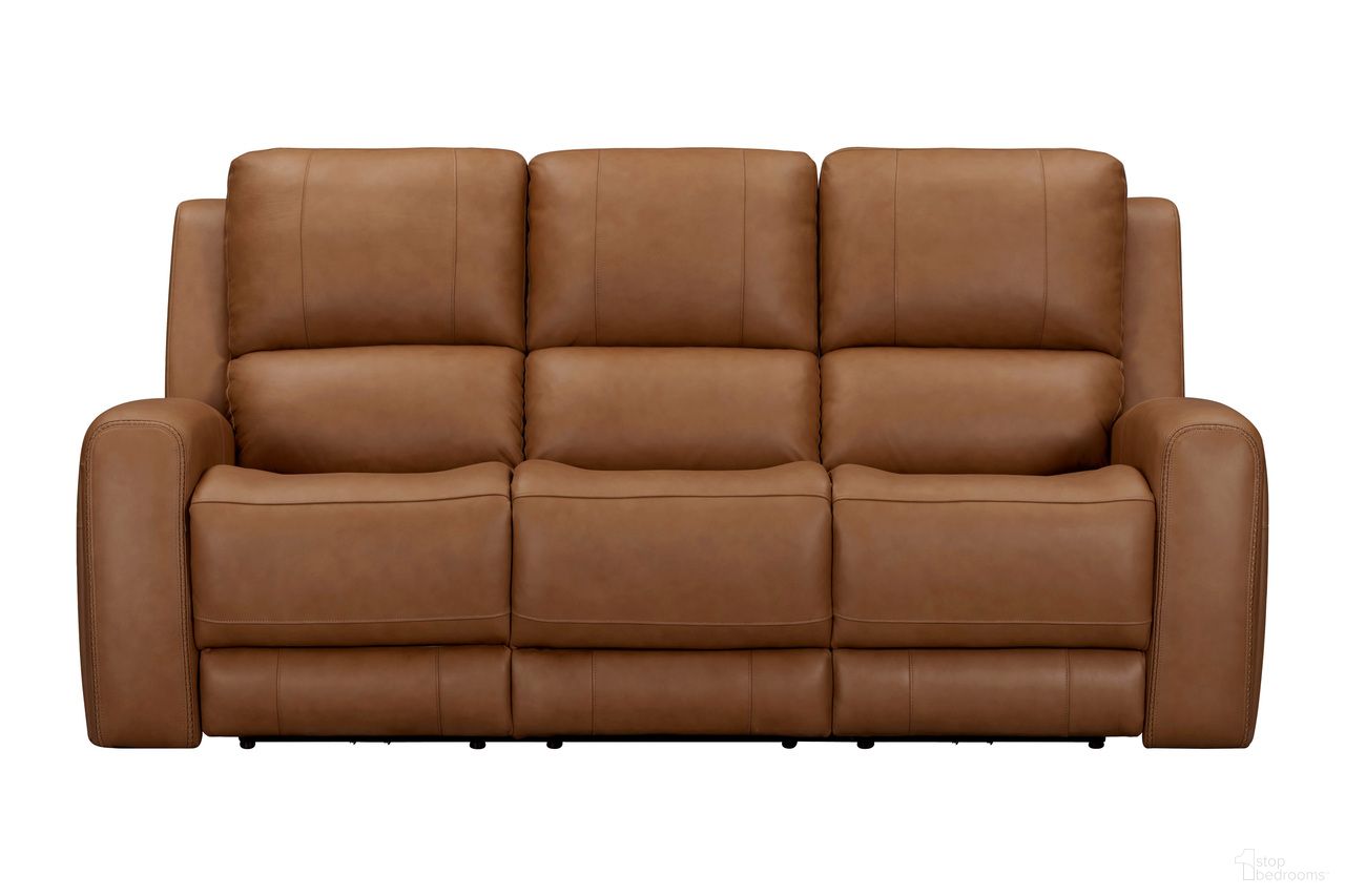 The appearance of Belmont Zero Gravity Power Reclining Sofa with Headrest and Foodrest In Lyric Caramel designed by Parker House in the transitional interior design. This lyric caramel piece of furniture  was selected by 1StopBedrooms from Belmont Collection to add a touch of cosiness and style into your home. Sku: MBEL-832P3Z-LYCM. Material: Top Grain Leather.