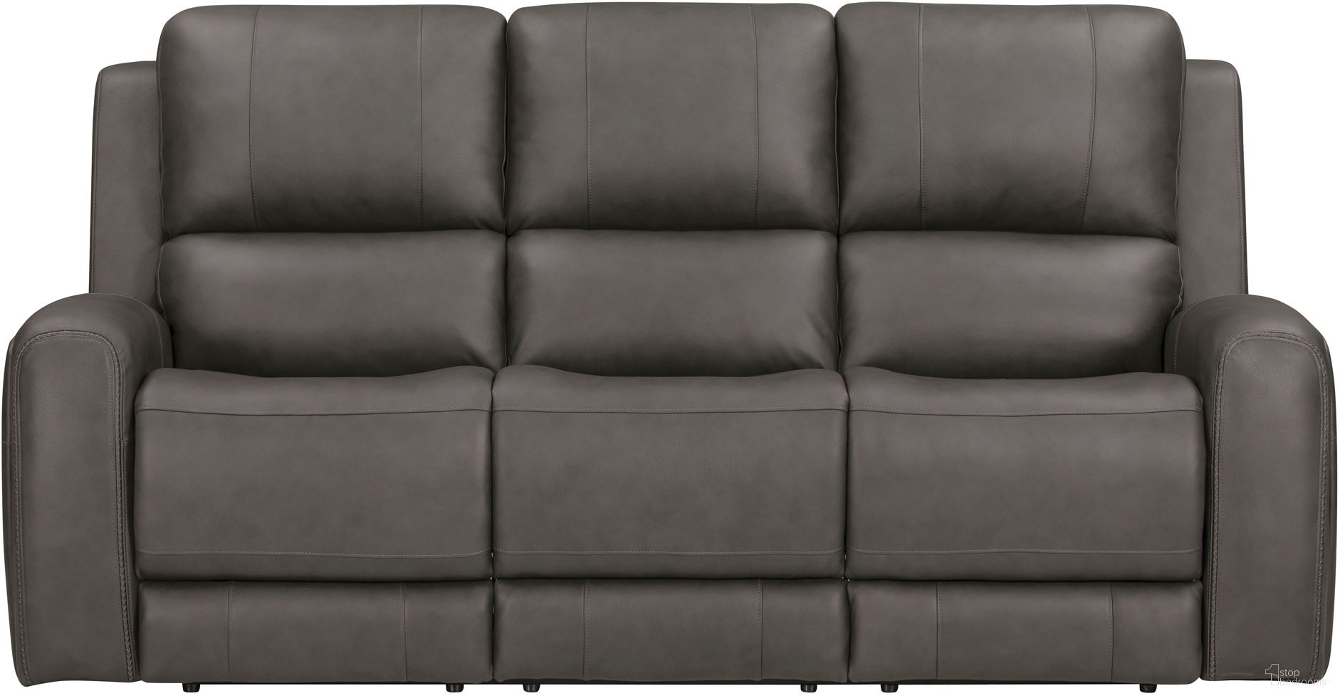 The appearance of Belmont Zero Gravity Power Reclining Sofa with Headrest and Footrest In Autumn Fog designed by Parker House in the transitional interior design. This autumn fog piece of furniture  was selected by 1StopBedrooms from Belmont Collection to add a touch of cosiness and style into your home. Sku: MBEL-832P3Z-ATFG. Material: Top Grain Leather.