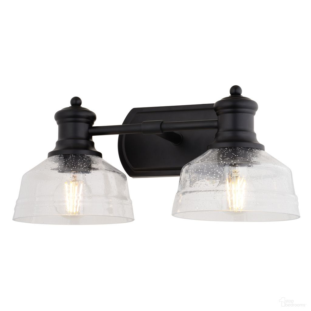 The appearance of Beloit 17 Inch 2 Light Vanity Light In Matte Black designed by Vaxcel in the country / farmhouse interior design. This matte black piece of furniture was selected by 1StopBedrooms from Beloit Collection to add a touch of cosiness and style into your home. Sku: W0503. Material: Metal.