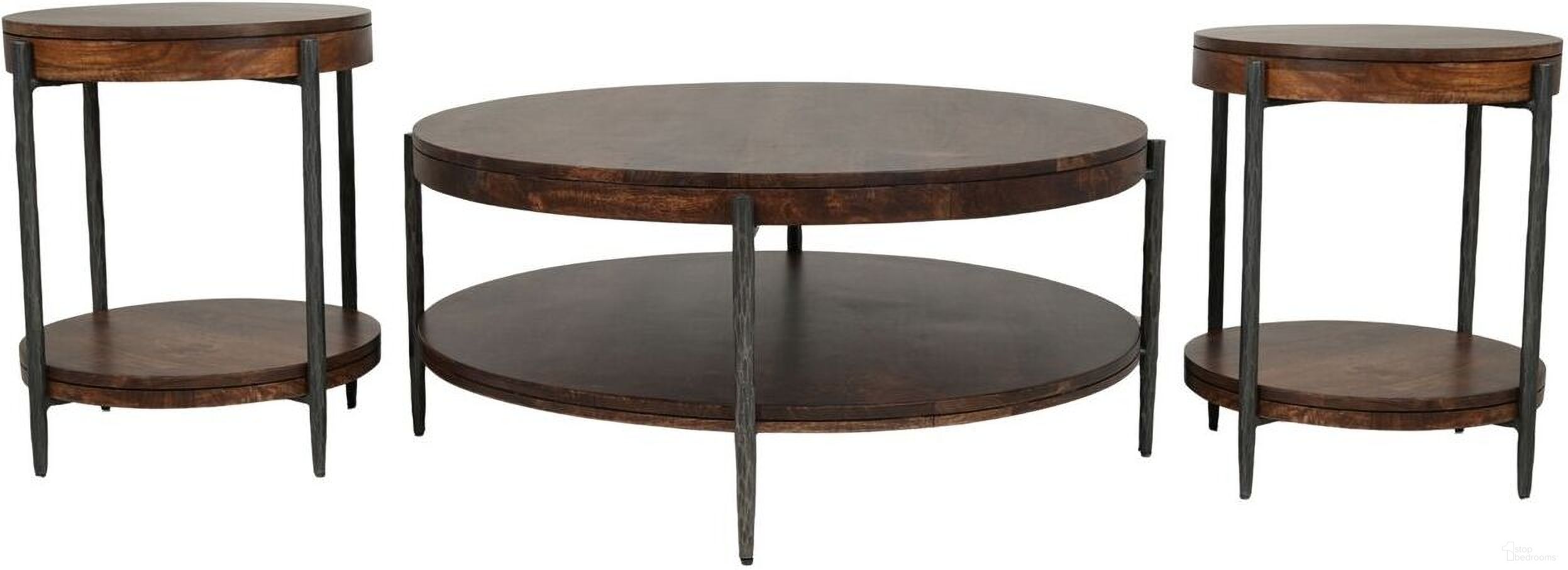 The appearance of Bengal 41 Inch Round Occasional Table Set In Hickory Brown designed by Parker House in the transitional interior design. This hickory brown piece of furniture was selected by 1StopBedrooms from Bengal Collection to add a touch of cosiness and style into your home. Sku: BEN-11;BEN-12. Material: Mango.