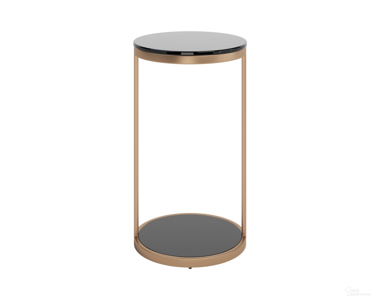 Benjamin End Table In Antique Brass