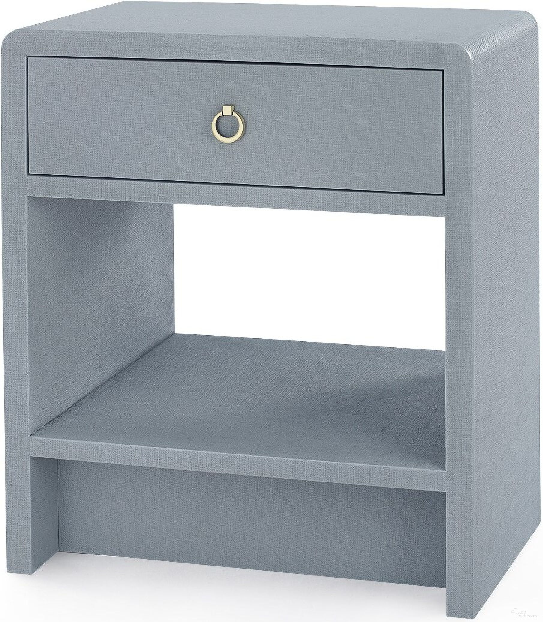 The appearance of Benjamin Linen 1-Drawer Side Table In Winter Gray designed by Villa & House in the transitional interior design. This gray piece of furniture  was selected by 1StopBedrooms from Benjamin Collection to add a touch of cosiness and style into your home. Sku: BEN-110-5196. Material: Linen.