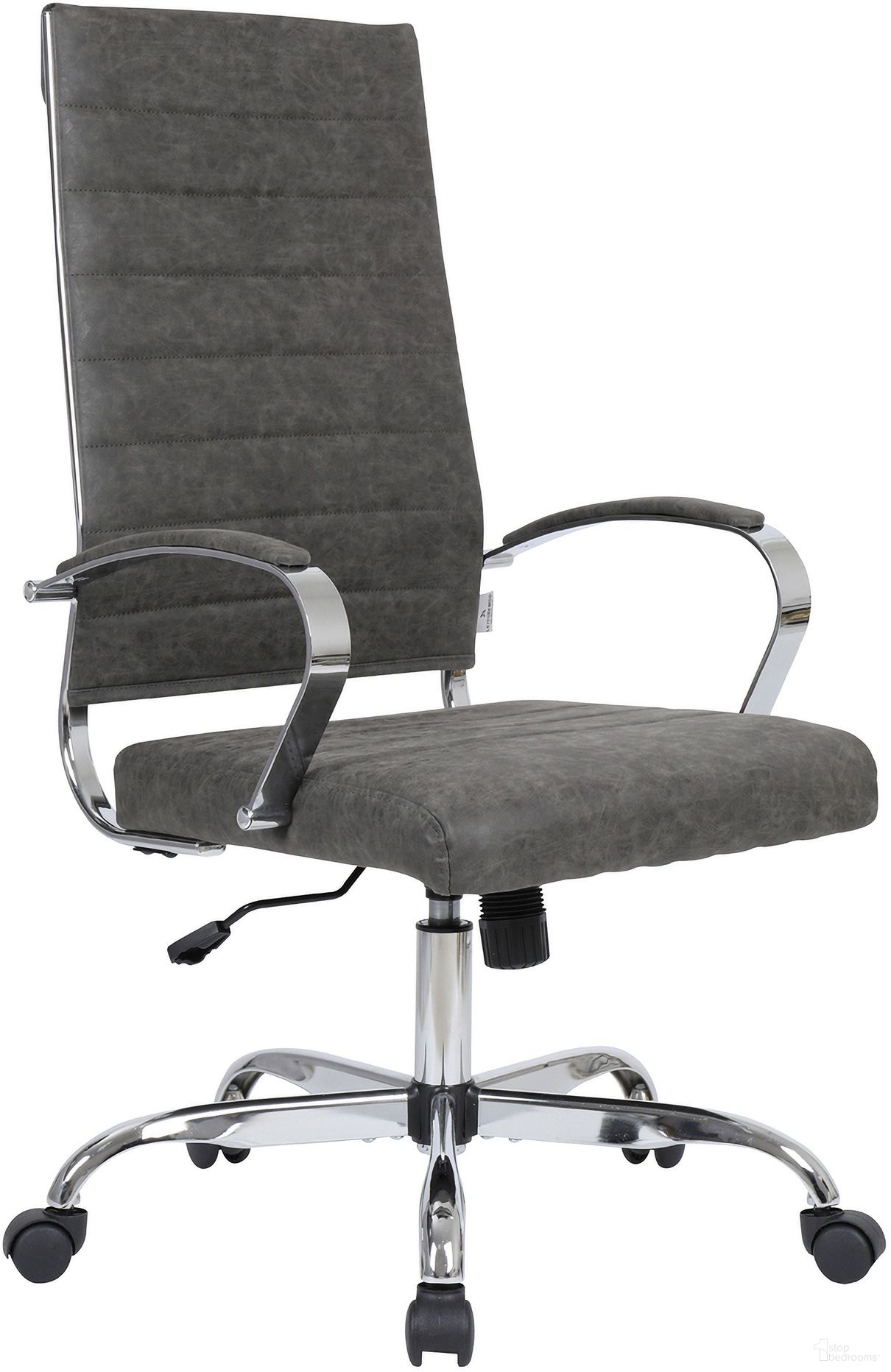 The appearance of Benmar High Back Leather Office Chair In Charcoal designed by LeisureMod in the transitional interior design. This charcoal piece of furniture was selected by 1StopBedrooms from Benmar Collection to add a touch of cosiness and style into your home. Sku: BOT19CHL. Material: Faux Leather.