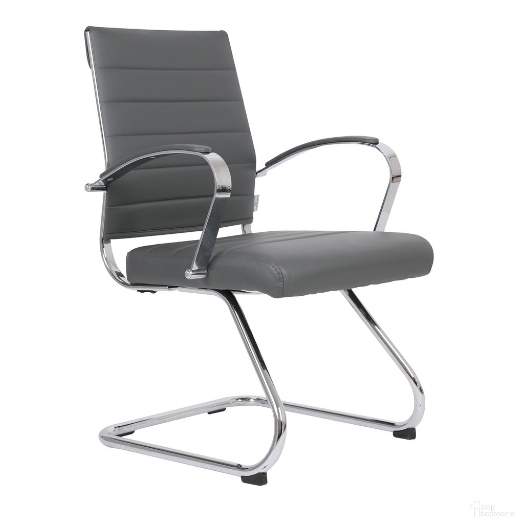 The appearance of Benmar Home Leather Guest Office Chair In Grey designed by LeisureMod in the modern / contemporary interior design. This grey piece of furniture was selected by 1StopBedrooms from Benmar Collection to add a touch of cosiness and style into your home. Sku: BGO19GRL. Material: Faux Leather.