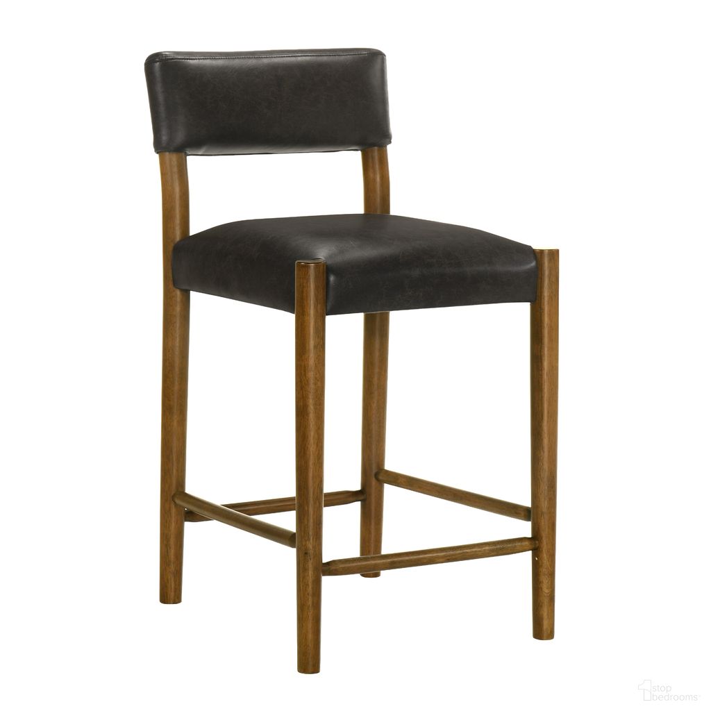 The appearance of Bennet Counter Height Bar Stool Set of 2 In Natural and Black designed by Armen Living in the modern / contemporary interior design. This natural/black piece of furniture was selected by 1StopBedrooms from Bennet Collection to add a touch of cosiness and style into your home. Sku: LCBTBABROK26. Material: PU.