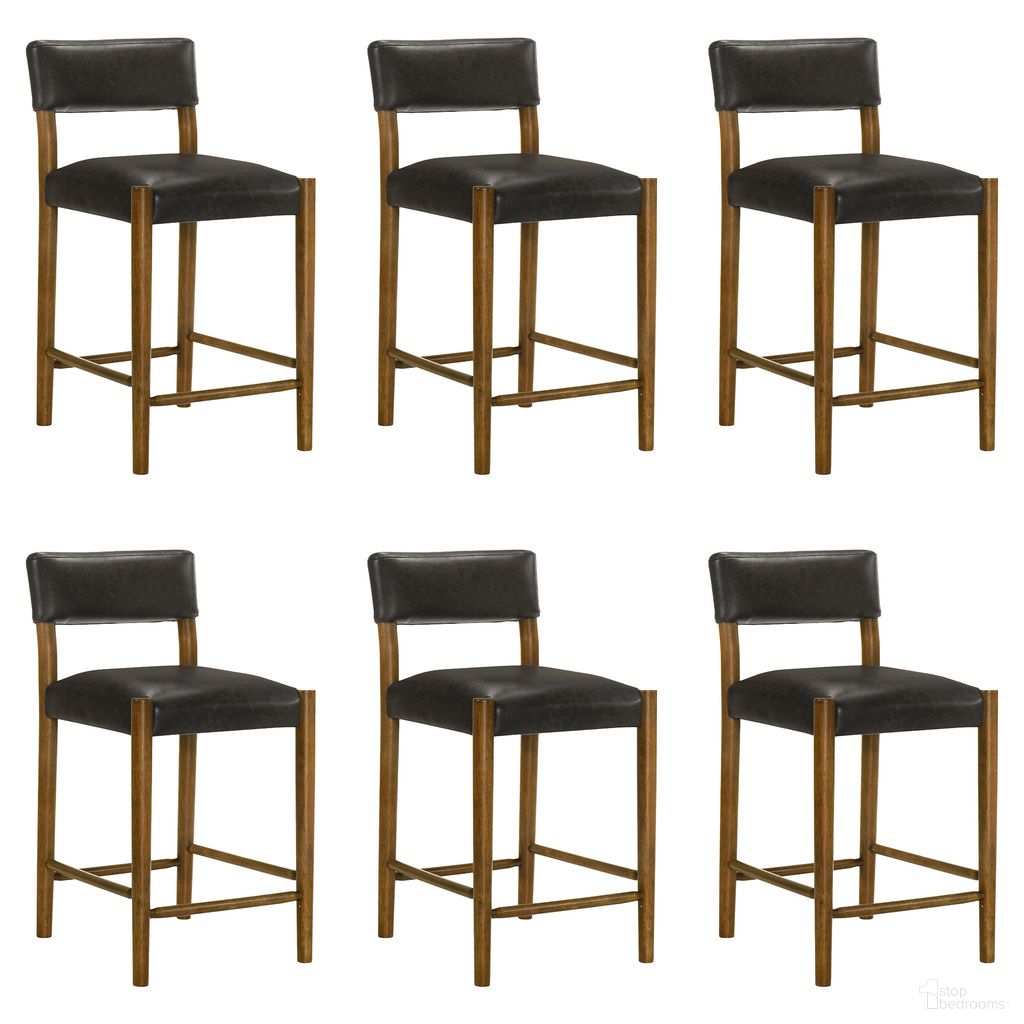 The appearance of Bennet Counter Height Bar Stool Set of 6 In Natural and Black designed by Armen Living in the modern / contemporary interior design. This natural/black piece of furniture was selected by 1StopBedrooms from Bennet Collection to add a touch of cosiness and style into your home. Sku: LCBTBABROK26;LCBTBABROK26;LCBTBABROK26. Material: PU.