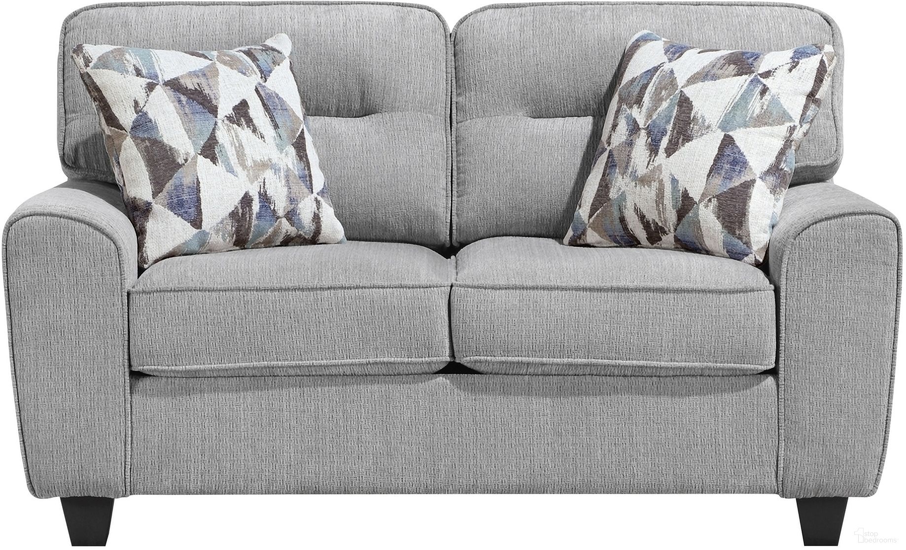 The appearance of Bennett Loveseat In Gray designed by Homelegance in the modern / contemporary interior design. This gray piece of furniture was selected by 1StopBedrooms from Bennett Collection to add a touch of cosiness and style into your home. Sku: 8416GY-2. Material: Chenille.