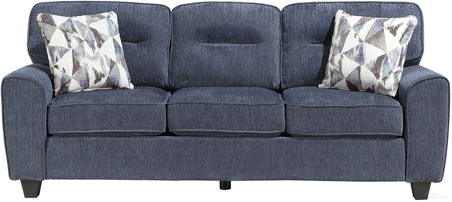 The appearance of Bennett Sofa In Blue designed by Homelegance in the modern / contemporary interior design. This blue piece of furniture was selected by 1StopBedrooms from Bennett Collection to add a touch of cosiness and style into your home. Sku: 8416BU-3. Material: Chenille.