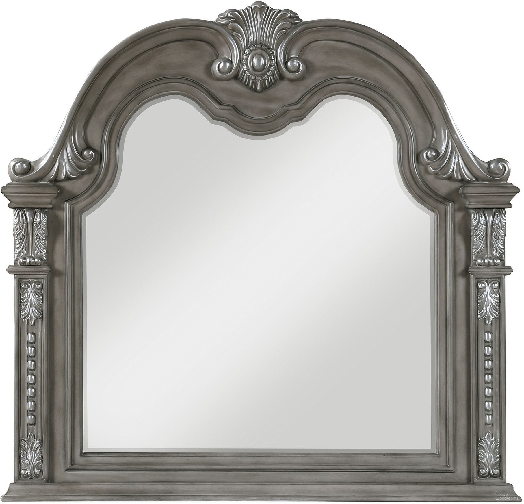 The appearance of Bennington Dresser Mirror In Gray designed by Homelegance in the traditional interior design. This gray piece of furniture was selected by 1StopBedrooms from Bennington Collection to add a touch of cosiness and style into your home. Sku: 1583-6. Material: Wood.