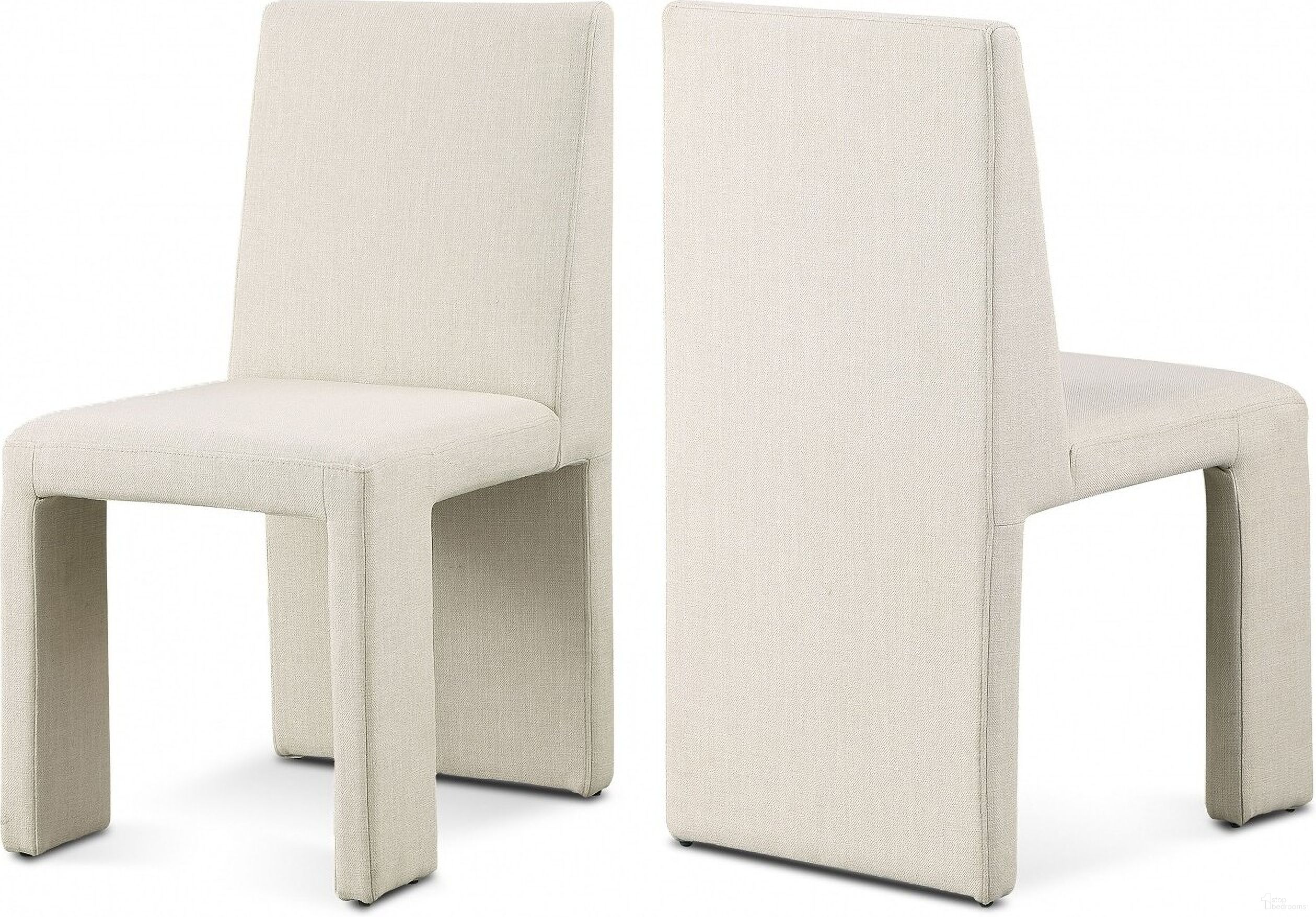 The appearance of Benson Textured Fabric Dining Chair Set of 2 In Beige Linen designed by Meridian in the modern / contemporary interior design. This beige linen piece of furniture  was selected by 1StopBedrooms from Benson Collection to add a touch of cosiness and style into your home. Sku: 751Beige-C. Material: Wood. Chair Type: Side Chair.