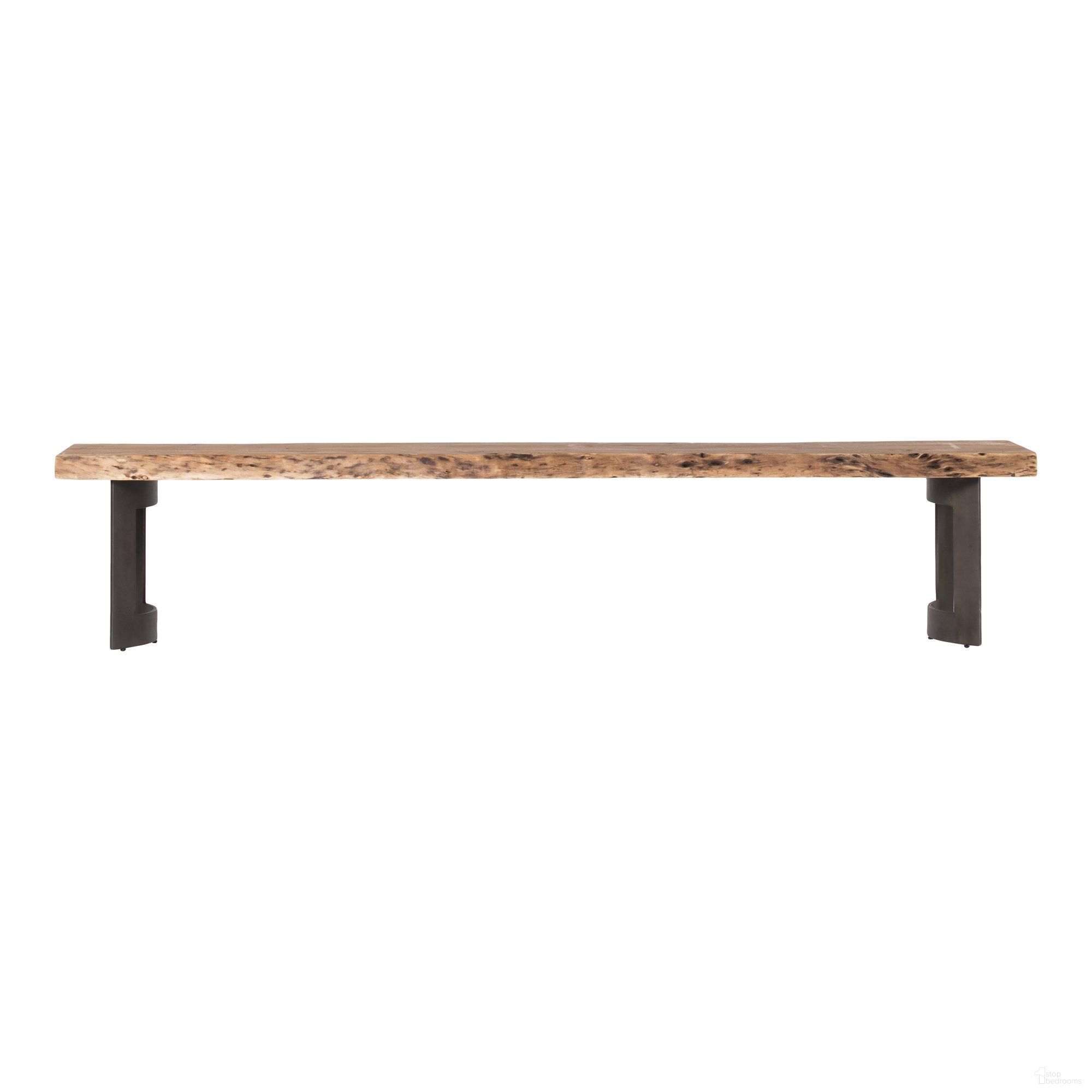 The appearance of Bent Brown Large Bench designed by Moes Home in the transitional interior design. This brown piece of furniture  was selected by 1StopBedrooms from Bent Collection to add a touch of cosiness and style into your home. Sku: VE-1029-03-0. Material: Wood.