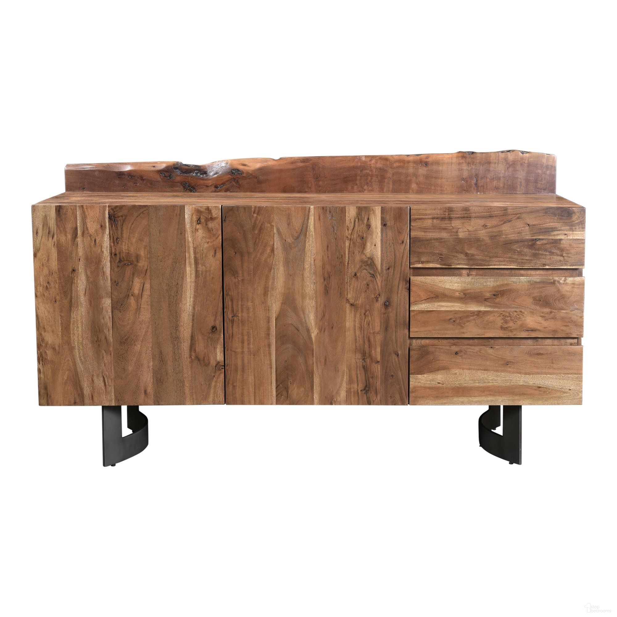 The appearance of Bent Brown Sideboard designed by Moes Home in the transitional interior design. This brown piece of furniture  was selected by 1StopBedrooms from Bent Collection to add a touch of cosiness and style into your home. Sku: VE-1040-03. Material: Wood.
