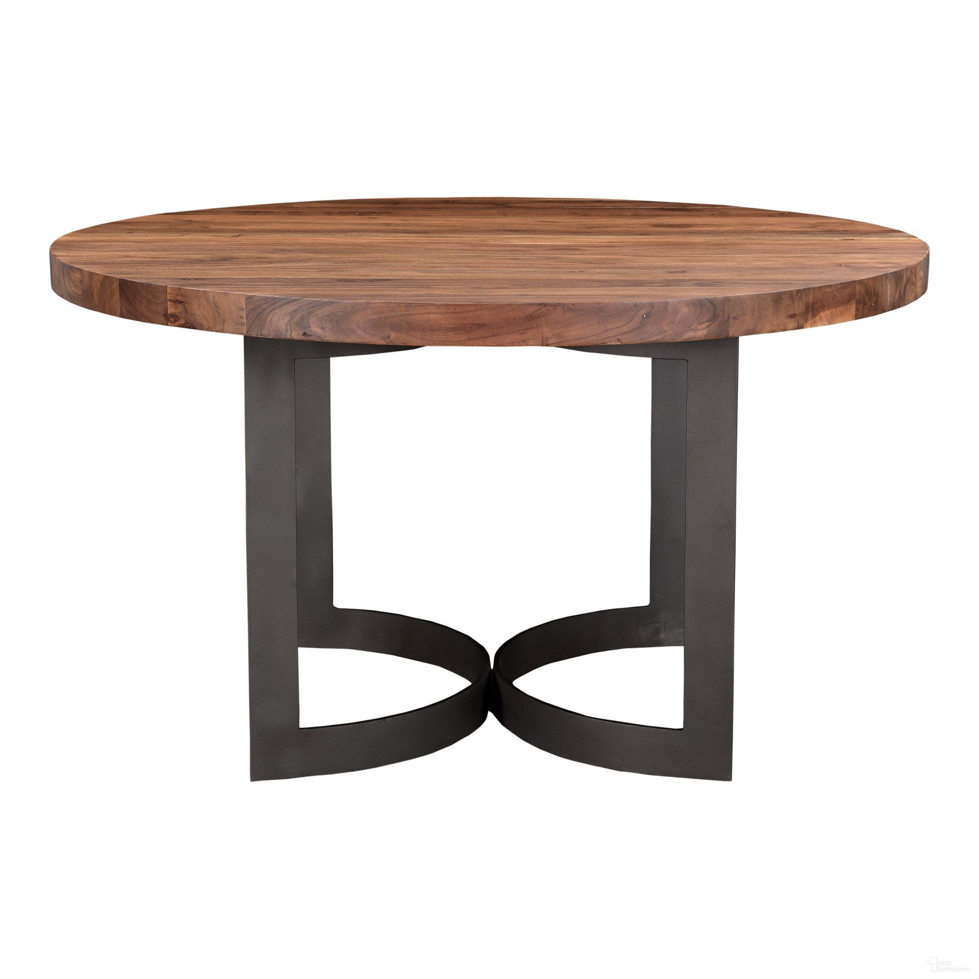 Bent Round 54 Inch Smoked Dining Table