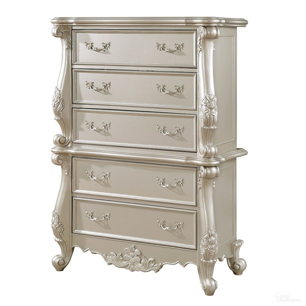 The appearance of Bently Chest In Champagne designed by ACME in the transitional interior design. This champagne piece of furniture was selected by 1StopBedrooms from Bently Collection to add a touch of cosiness and style into your home. Sku: BD02293. Material: Wood.