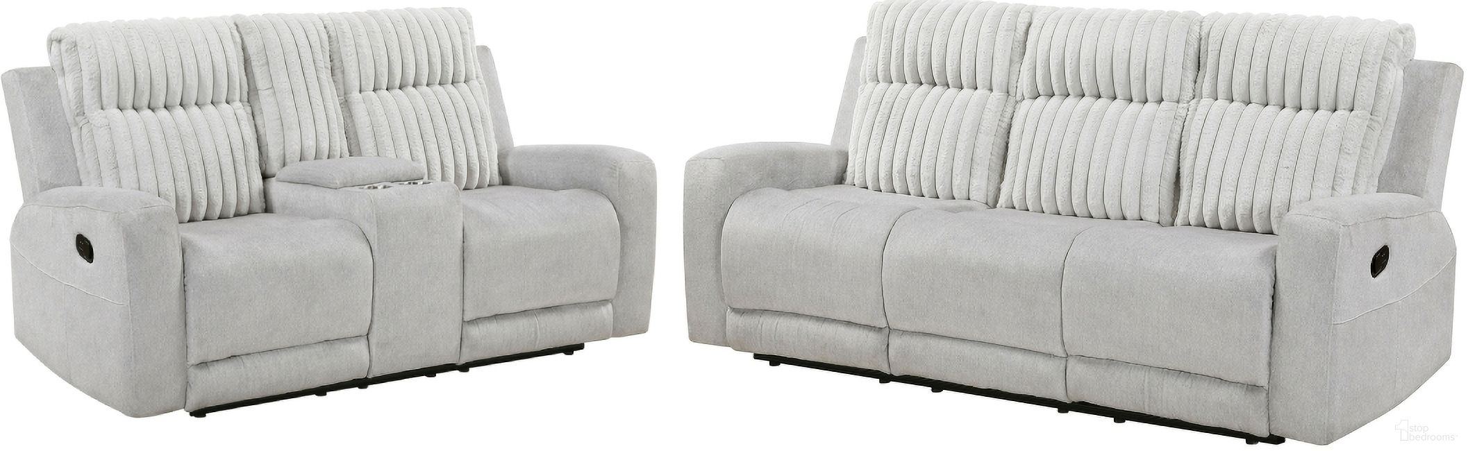 The appearance of Benton Double Reclining Living Room Set In Gray designed by Homelegance in the modern / contemporary interior design. This gray piece of furniture was selected by 1StopBedrooms from Benton Collection to add a touch of cosiness and style into your home. Sku: 9728LGY-3;9728LGY-2. Material: Corduroy.