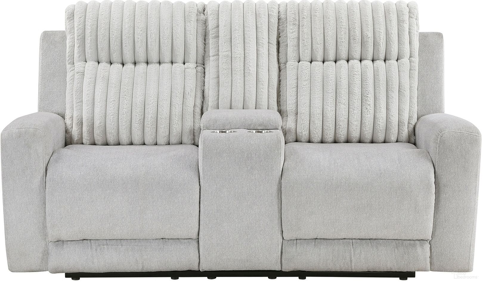 The appearance of Benton Double Reclining Loveseat with Center Console In Gray designed by Homelegance in the modern / contemporary interior design. This gray piece of furniture was selected by 1StopBedrooms from Benton Collection to add a touch of cosiness and style into your home. Sku: 9728LGY-2. Material: Corduroy.