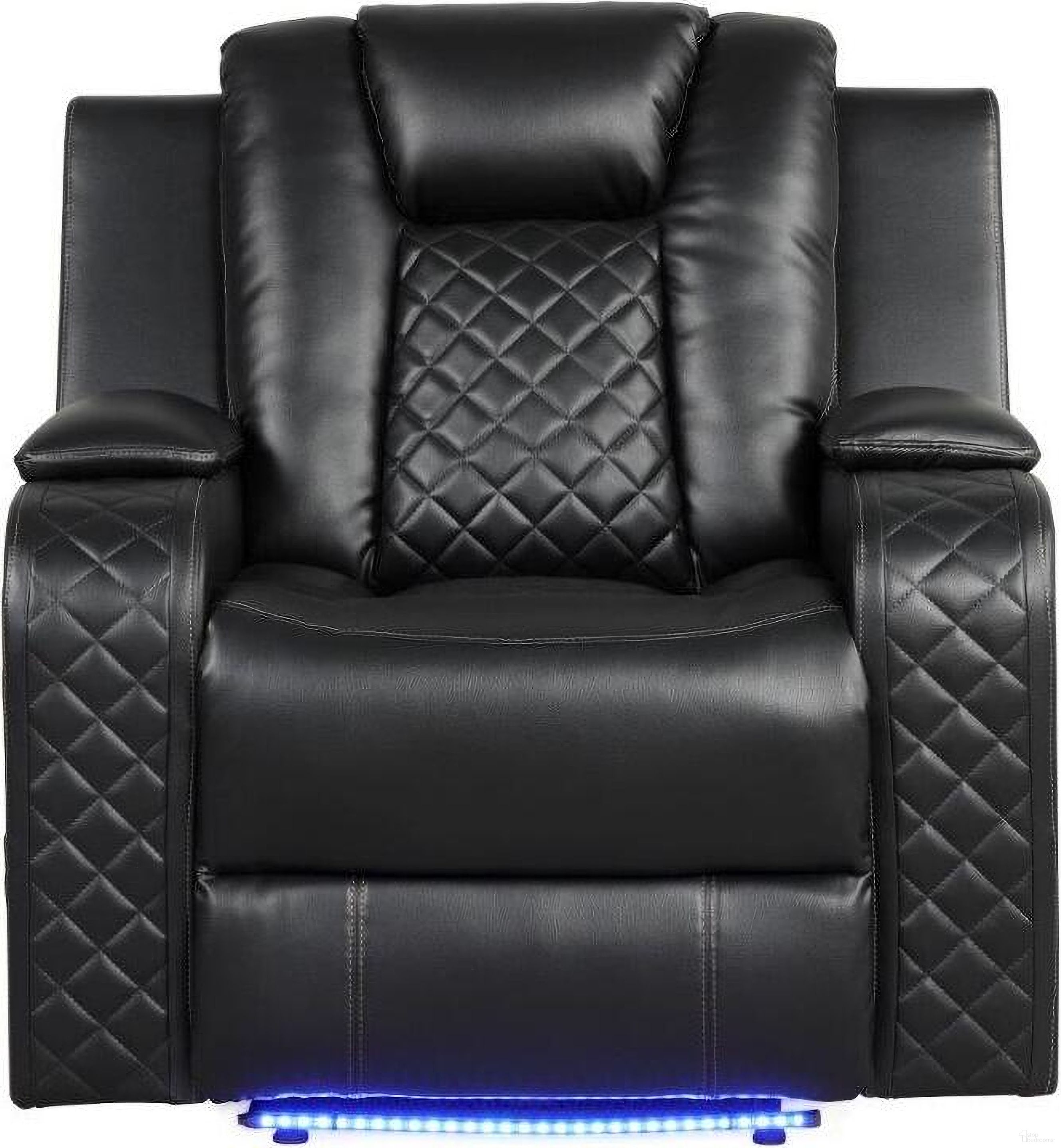 The appearance of Benz Led and Power Reclining Chair Made With Faux Leather In Black designed by Galaxy Home Furnishings in the modern / contemporary interior design. This black piece of furniture was selected by 1StopBedrooms from Benz Collection to add a touch of cosiness and style into your home. Sku: 659436350137. Material: Faux Leather.