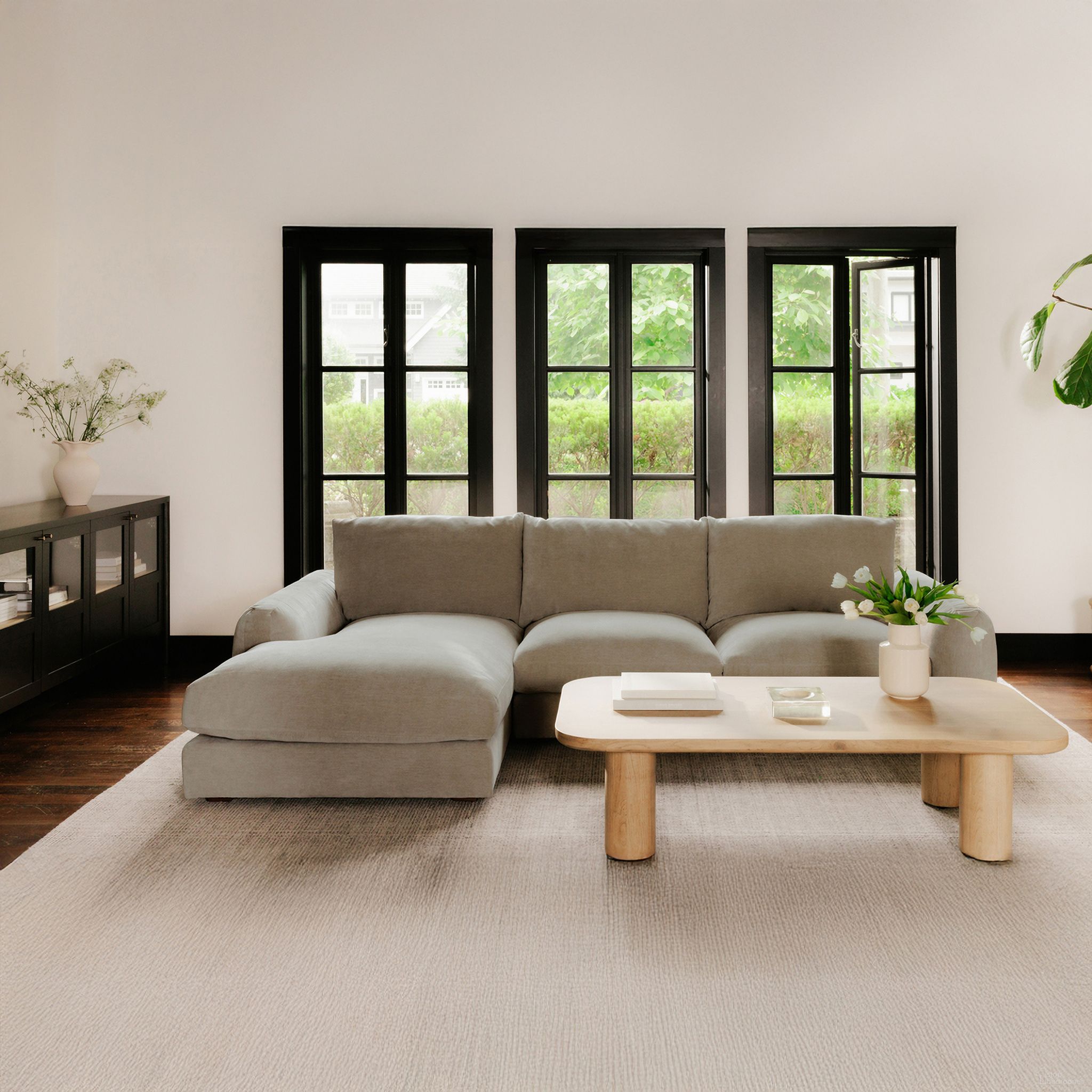 The appearance of Berga LAF Sectional In Pebble designed by Moes Home in the modern / contemporary interior design. This pebble piece of furniture was selected by 1StopBedrooms from Berga Collection to add a touch of cosiness and style into your home. Sku: FO-1048-29-L-0. Material: Polyester.
