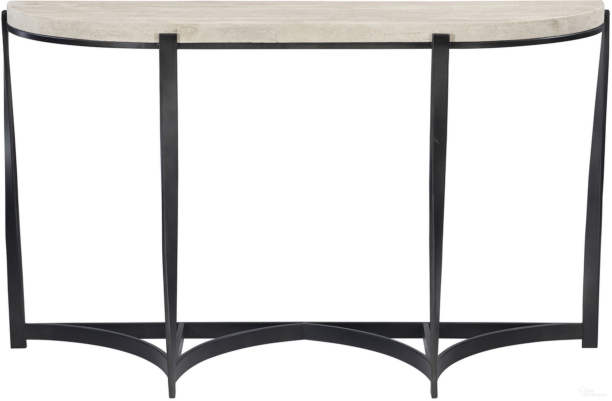 The appearance of Berkshire Console Table designed by Bernhardt in the transitional interior design. This stone/aged pewter piece of furniture  was selected by 1StopBedrooms from Berkshire Collection to add a touch of cosiness and style into your home. Sku: 405910. Material: Steel.