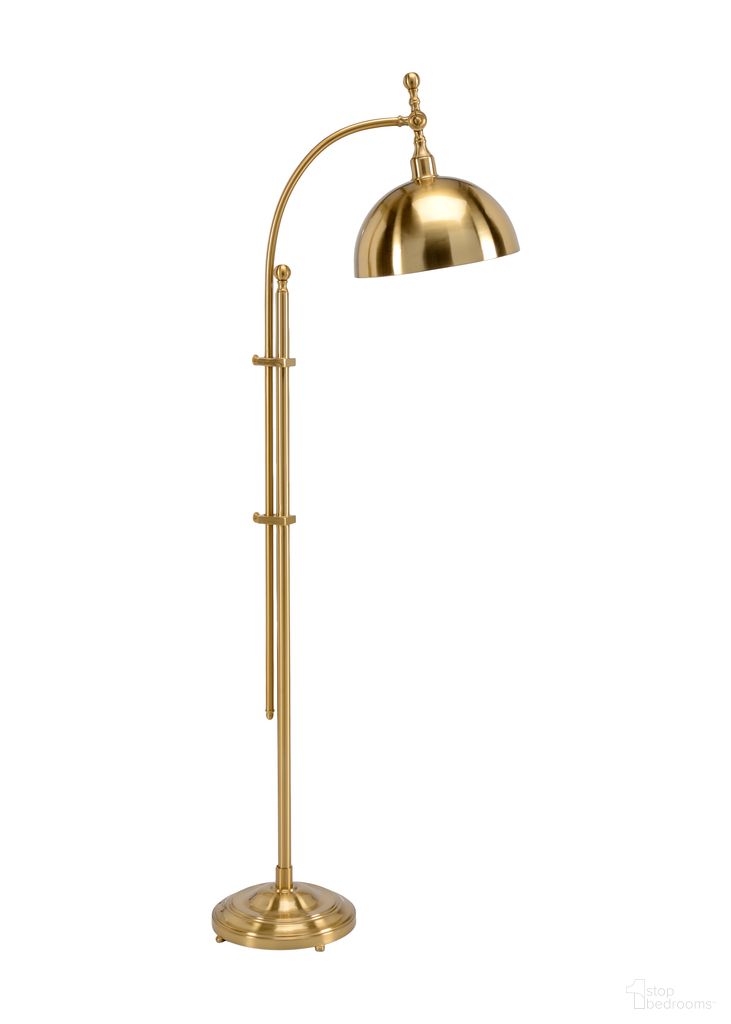 The appearance of Berlin Floor Lamp In Gold designed by Chelsea House in the modern / contemporary interior design. This gold piece of furniture  was selected by 1StopBedrooms from Lisa Kahn Collection to add a touch of cosiness and style into your home. Sku: 68688. Material: Brass.