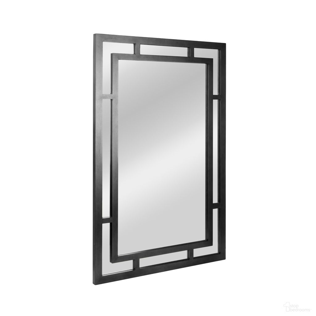 The appearance of Berlin Geometric Art Deco Wood Framed Wall Mirror In Black designed by Rowena Interiors in the glam interior design. This black piece of furniture was selected by 1StopBedrooms from Berlin Collection to add a touch of cosiness and style into your home. Sku: EC1570. Material: Glass.